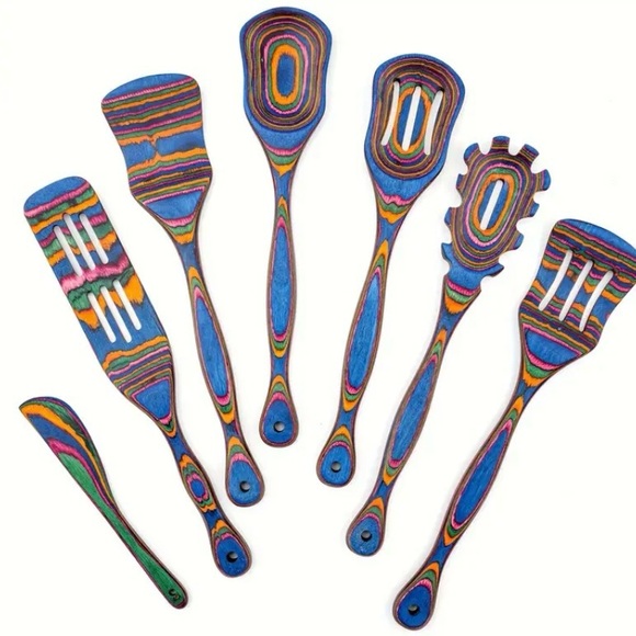 7-Piece Wooden Spoon Utensil Set - Picture 1 of 9